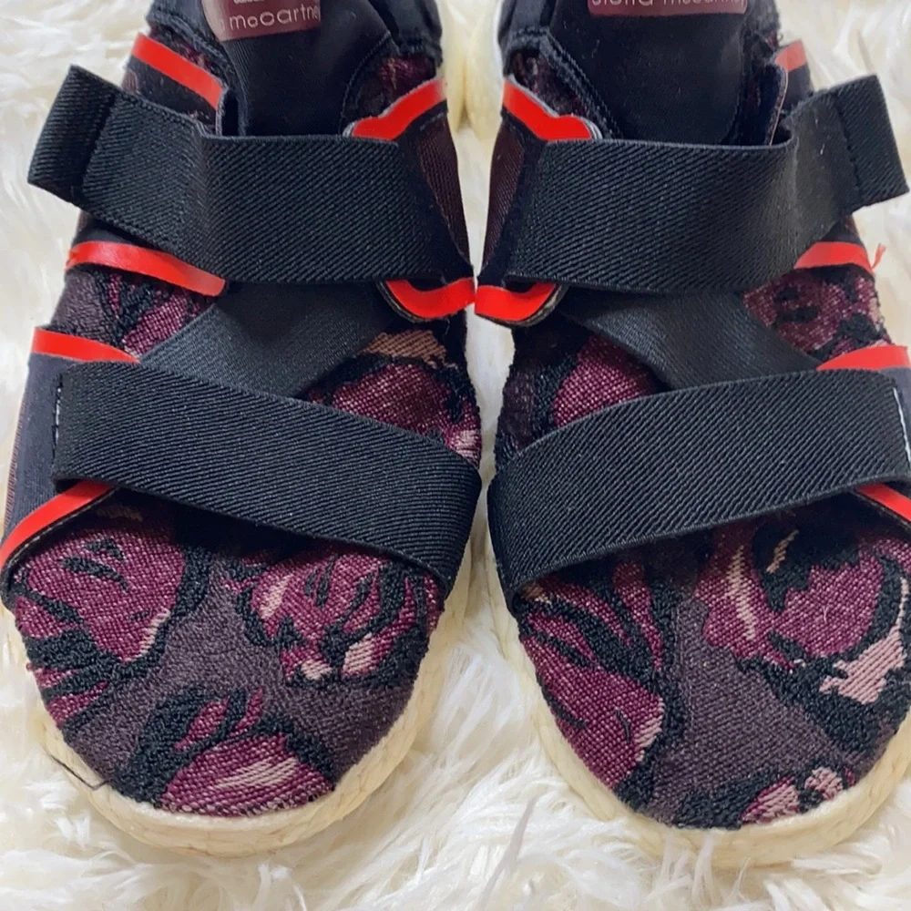 Adidas by Stella McCartney Black Red Purple Tennis Shoes Size 7.5